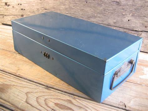 the interior steel equipment company antique cash box with lock|Vintage Metal Storage Boxes .